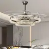 Lámpara de araña ventilador de techo para sala de estar estilo minimalista italiano, nuevas lámparas modernas simples de alta gama para comedor y dormitorio, lámparas de Zhongshan