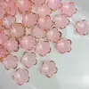 Flor de Cinco Pétalos con Borde Dorado de Acrílico de 18 mm Flor Hecha a Mano DIY Pasador de Flor para el Cabello Materiales para Colgante Pulsera Estilo Vintage
