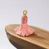 Estilo Tíbet Borla Tendencia Nacional Color Dunhuang Borla Corta Gordita Hilo de Algodón Retorcido a Mano Accesorios de Joyería Accesorios para Collares Pulseras