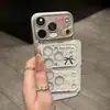 Protector de lente de cámara de moda brillante adecuado para Apple 17P/17PM/18P/18PM, película de lente de alta definición con diseño de caricatura elegante