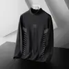 Ropa interior térmica de polar con temperatura constante y capa interior engrosada para hombres y mujeres, camiseta de manga larga estampada de cuello alto, ropa de otoño