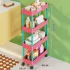 Estante de Almacenamiento para Baño, Carrito Móvil para Baño, Estante de Almacenamiento para Detergente de Lavandería, Estante de Almacenamiento para Baño con Ruedas, Estante de Almacenamiento para el Hogar