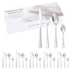 Juego de vajilla de 24 piezas para restaurante de hotel Golden Cross-border con cuchillo, tenedor y cuchara para carne, ideal para comida occidental.