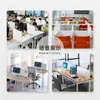 Divisor de Escritorio de Oficina 8mm PVC Escudo Antisalpicaduras Sala de Computadoras Mesa de Comedor Examen Estudiantil Partición Aislamiento de Escritorio
