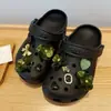 Zapatos con Agujeros Hebilla de Zapato Flor de Zapato Flor Verde Tinta Lazo de Amor Hebilla de Zapato Accesorios Decorativos Diy Hebilla de Zapato Extraíble