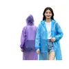 Impermeable desechable, engrosado y alargado, EVA impermeable, poncho de lluvia largo unisex, impermeable portátil para viajes al aire libre