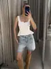 Shorts de Mezclilla Rectos Casuales Bolsillos Sueltos Cintura Alta Retro Americano Verano 2026 Transfronterizos Europeos y Americanos