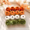 Decoraciones de calabaza de terciopelo artificial transfronterizas, adornos decorativos festivos de calabaza colorida envuelta en tela para Halloween, en stock al por mayor