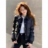 Chaqueta Corta de Algodón Estilo Coreano para Mujer 2025 Nuevo Estilo Solapa Botón Engrosada Chaqueta Diseño Pequeño Elegante Chaqueta de Algodón