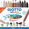 Giz de cera (bem) Giotto Maxi Tons de Pele 12 Cores - Caixa com 12 Unidades