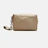 Bolsa de Tocador de Papel Kraft Lavado Vintage, Organizador de Viaje Impermeable de Gama Alta, Bolsa para Guardar Labiales, Bolsa de Maquillaje de Gran Capacidad