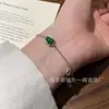 Atacado do Fabricante Pulseira de Jadeíta Natural com Design de Cabacinha Verde Brilhante, Estilo Fresco, Cravação em Prata S925