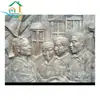 Campus comunitario plástico reforzado con fibra de vidrio resina imitación cobre rojo cultura relieve arena artificial paisaje pared cultural relieve