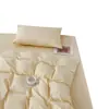 Conjunto de cama de alta qualidade, tingido no fio, lavado, 100% algodão, quatro peças, lençol com elástico, capa de edredom para dormitório estudantil, conjunto de três peças 100% algodão