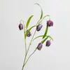 Flores de Fritillaria Artificiales para Decoración del Hogar, Material Floral de Nicho, Flor de Fritillaria de 3 Ramas con Forma Única para Fotografía y Diseño