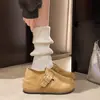 Zapatos de mujer tipo Birkenstock, de suela gruesa, que aumentan la altura, completamente cerrados, nueva colección de primavera 2026, mocasines populares sin cordones