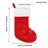 Nuevos calcetines navideños de peluche con copos de nieve de papel dorado y cascabeles, calcetines de Santa, decoraciones para el árbol de Navidad y la chimenea, calcetines de regalo de dulces y adornos