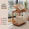 Mesa de Centro Móvil con Tapa Abatible Mini Sofá Mesa Auxiliar Estante de Almacenamiento para Apartamento Pequeño Mesa de Noche para Dormitorio Mesa Pequeña con Ruedas
