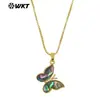 Wt-Jn282 Elegante y Generoso Patrón de Concha de Abulón Reflectante Natural Collar con Colgante de Mariposa Cadena Regalo para Niñas