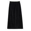 Falda Polar Estilo Nuevo para Mujer Otoño e Invierno Polar Cintura Alta Adelgazante Vintage Diseño Abertura Falda Midi