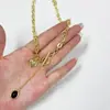 Colar Novo de Dia dos Namorados Transfronteiriço Temu Moda Retrô Geométrico Oval Pingente de Franja Coração Fivela Ot Colar para Mulheres