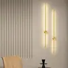Luminária de parede minimalista, luminária de parede simples nórdica para cabeceira de quarto, luminária linear rotativa, luz linear decorativa para parede de fundo da sala de estar