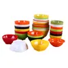 Color Comercial Bol de Melamina Bol para Arroz Bol para Sopa de Comida Rápida Vajilla Japonesa Bol de Plástico Bol tipo Porcelana Bol para Gachas Olla Caliente Bol Pequeño