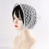 Avental Branco Floral Elegante com Borda de Renda Lenço de Cabeça Fofo para Mulheres Passeios de Verão Foto Ins Lenço Triângulo Faixa de Cabelo