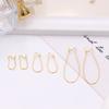 Cobre banhado a ouro 14k real em forma de U gancho de orelha francês 18K cor de ouro de retenção fivela brincos brincos acessórios diy material