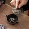 Quemador de Incienso Popular Transfronterizo Estilo Antiguo con Doble Asa, Exquisito Patrón de Dragón y Fénix, Quemador de Tres Patas, Quemador de Incienso de Sándalo para el Hogar, Adorno de Mesa