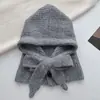 Conjunto Fofo de Balaclava e Cachecol Macio de Lã para Mulheres com Pontas Pequenas Afiadas, Estilo Popular Online