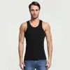 Colete Masculino Decote I Slim para Usar por Baixo Colete de Moletom Masculino Verão Juventude Esportivo Sem Mangas