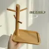 Suporte de Chaves de Madeira Maciça Porta de Entrada para Colocar Chave da Entrada Rack de Armazenamento de Entrada Boca Ornamentos Criativos Caixa de Armazenamento de Mesa Bandeja