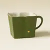Taza de Té de Cerámica Verde Mandarina del Fabricante con Acentos Dorados, Taza Especial de Maestro, Juego de Té Personal para Mujeres, Taza de Degustación, Recipiente para Té