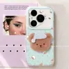 Adequado para capa de celular Huawei Pura90 Pro Max e Huawei P80, urso de touca de dormir verde menta fofo de desenho animado
