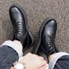 Botas Martin hombre 2024 otoño e invierno forradas de polar negro de caña alta de cuero calzado de moda ayuda a guapo botines cortos hombre una generación de pelo