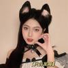 Aro para el Cabello con Orejas de Gato de Encaje Lindo de Corea del Sur Aro de Presión para Lavarse la Cara de Celebridad de Internet Accesorios para el Cabello de Maquillaje Sexy con Orejas de Conejo Cos