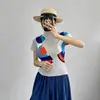 Camiseta de Manga Curta Estilo Miyake para Mulheres, Estampada, Slim Fit, Elástica, Plissada Milho, de Alto Padrão, Top Versátil