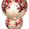 Set de Linternas Redondas de Papel Estilo Japonés de Flor de Cerezo y Flor de Ciruelo para Cumpleaños, Boda, Festival, Decoración de Habitación Infantil, Linternas de Papel Hechas a Mano