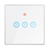 Interruptor de control remoto panel de interruptor inteligente cableado libre pegado aleatorio 86 220V luz eléctrica doméstica panel de doble control