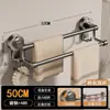 Toallero sin taladro para baño de niveles barra simple/doble estante colgante de almacenamiento para inodoro lavabo toallero de baño