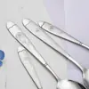 Colher de Aço Inoxidável de Alta Qualidade para Travessia com Ponta Redonda, Colher de Cozinha, Colher de Sopa Doméstica de Aço Inoxidável, Talheres