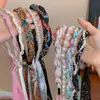 Bufanda trenzada para el pelo de niños con cinta para el pelo y diadema, diadema integrada de perlas para niñas, nuevo estilo 2026, accesorio para el pelo