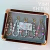 Colgante de cadena para teléfono con cuentas de cristal y campanita, accesorio para la muñeca, cadena corta anti-pérdida para teléfono, accesorio para bolso, pequeño regalo