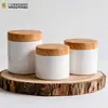 Frasco de 500 ml para Mascarilla Capilar Blanca de 89 Dientes con Tapa de Madera, Botella de Plástico PET de Boca Ancha, Botella Vacía de 250 ml para Mascarilla Facial, Desmaquillante, Crema