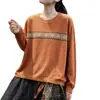 Suéter de Tricô Gola Redonda Feminino 2026 Outono Novo Estilo Coreano Solto Casual Jacquard Algodão Pulôver Suéter Simples MMHT