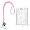 Cubierta para tarjeta de identificación de empleado de Amazon tarjeta de trabajo cordón de cristal hebilla retráctil de fácil extracción insignia para tarjeta perforada colgante para llaves