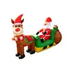 Decoraciones de trineo de renos de Amazon transfronterizas para jardín, césped y espacios exteriores, modelos inflables de Navidad