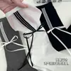 Meias Versáteis Respiráveis Estilo Japonês para Mulheres, Finas de Malha Vazada para Primavera e Verão, Meias JK com Laços de Renda e Laço, Meias Largas