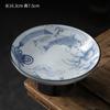 Mesa de Centro de Luxo Leve Cerâmica Azul e Branca Pata Alta Prato de Refrescos Prato de Frutas Celebridade da Internet Sala de Estar Casa Dim Sum e Lanche Prato de Homenagem